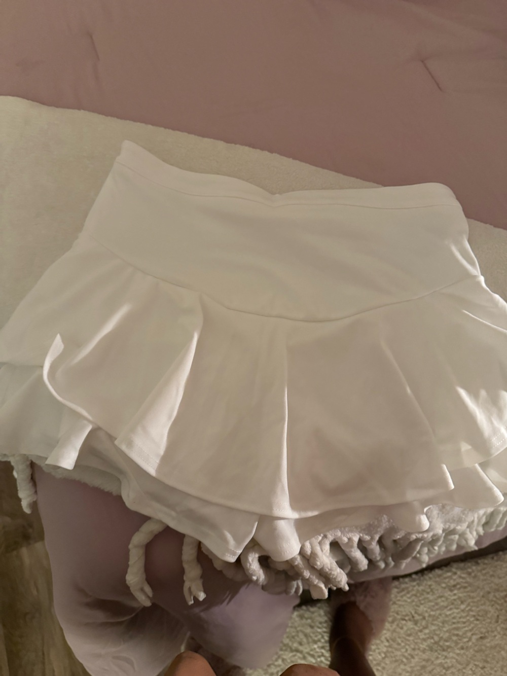 white skort
